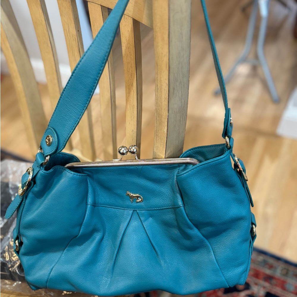 Emma Fox Turquoise Shoulder Bag